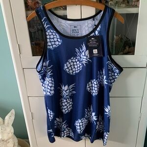 Spicy Tuna sz L upf 50+ sun protection tank shirt nwt pineapples